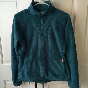 The North Face Mossbud  teal turquoise 1/4 Pullover Size M